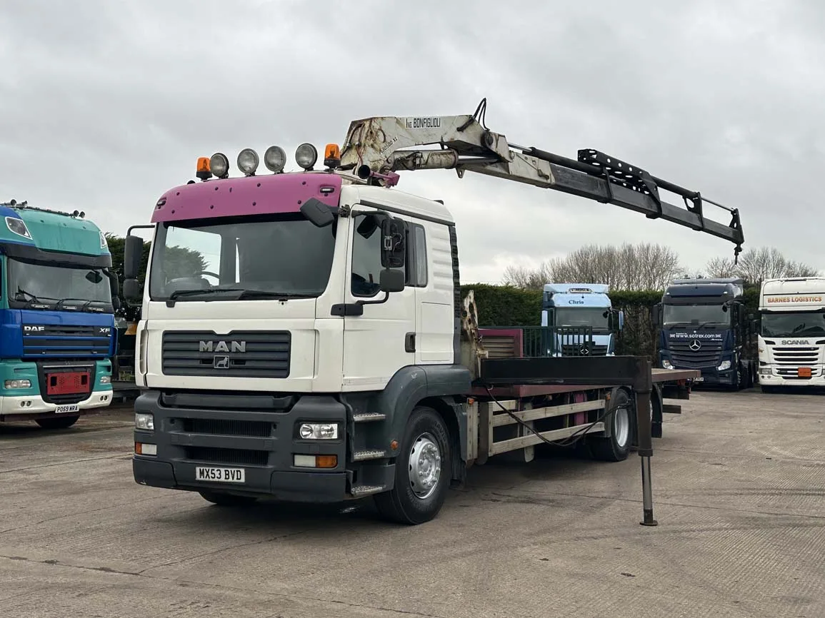 MAN TGA 18 410 6 X 2 Flat With Crane - MX53BVD