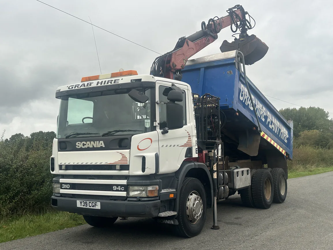 Scania P94 310 6 X 4 Tipper with Grab - Y39CGF