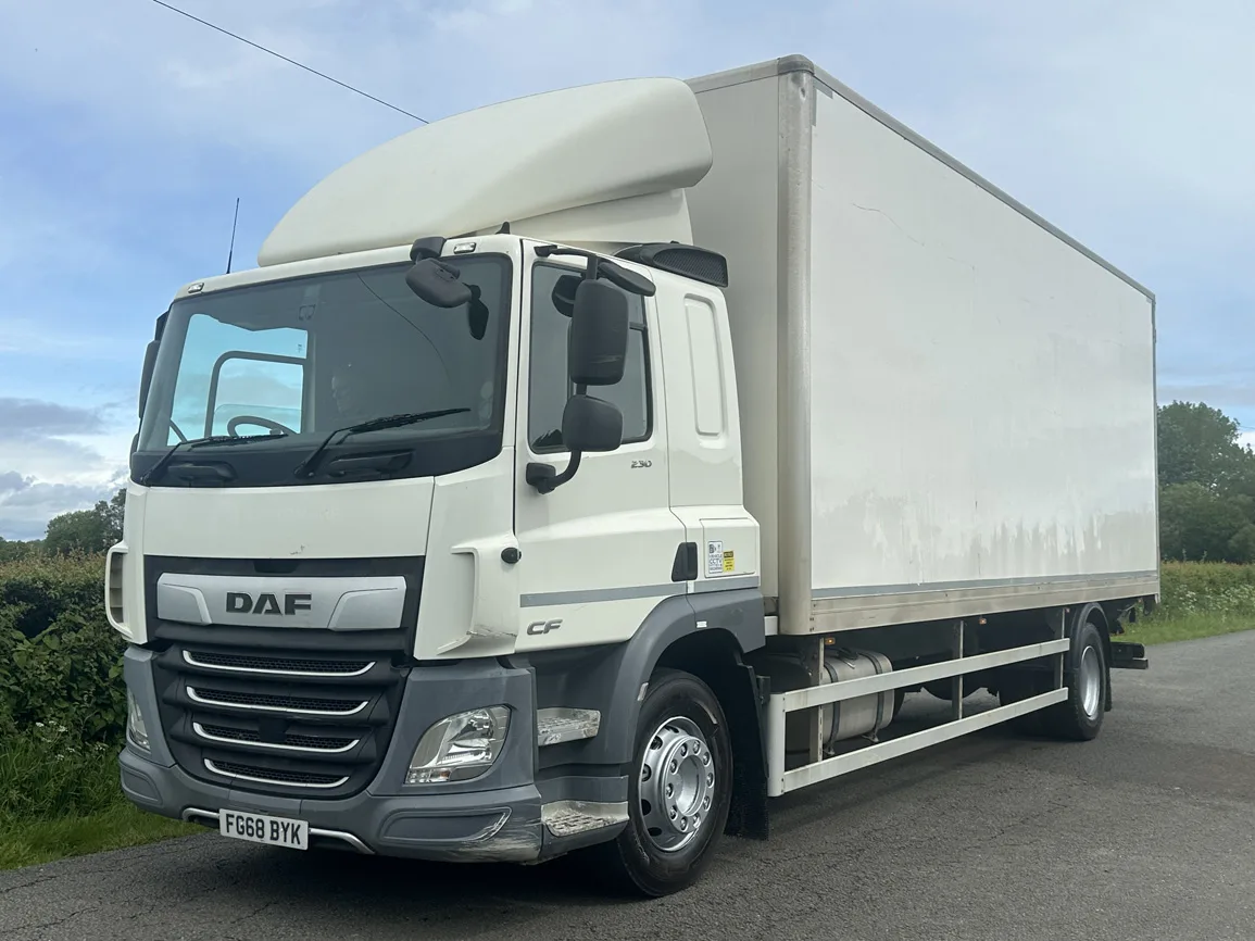 DAF CF 230 4 X 2 Sleeper Box Van - Euro 6 - FG68BYK